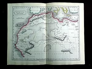 Seller image for Map No XIX, AFRICA ANTIQUA, North Africa, from Samuel Butler's 1842 Atlas of Ancient Geography. for sale by Tony Hutchinson