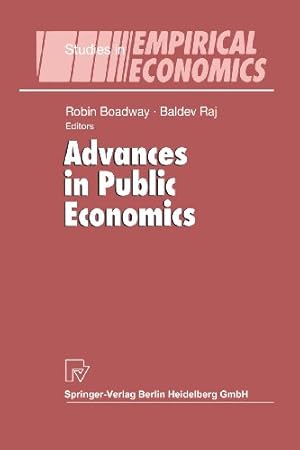 Immagine del venditore per Advances in Public Economics (Studies in Empirical Economics) [Paperback ] venduto da booksXpress