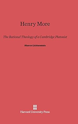 Seller image for Henry More by Lichtenstein, Aharon [Hardcover ] for sale by booksXpress