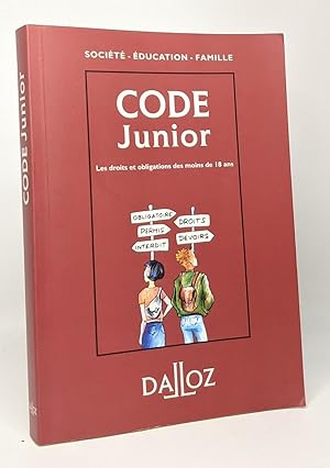 Image du vendeur pour Code junior - les droits et obligations des moins de 18 ans mis en vente par crealivres