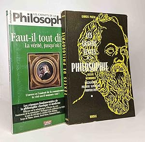 Seller image for Les grands textes de la philosophie + Les carnets de la philosophie: Faut-il tout dire? La vrit jusqu'o? n12 --- 2 livres for sale by crealivres