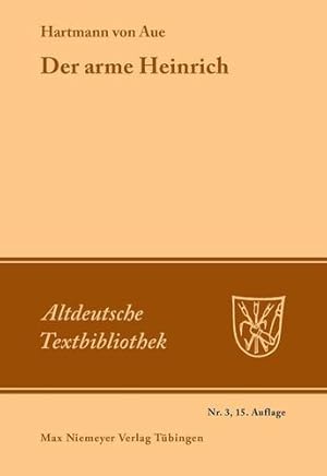 Imagen del vendedor de Der Arme Heinrich (Altdeutsche Textbibliothek) (German Edition) [Soft Cover ] a la venta por booksXpress