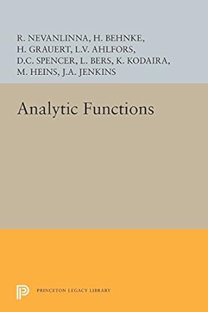 Seller image for Analytic Functions (Princeton Legacy Library) by Ahlfors, Lars Valerian [Paperback ] for sale by booksXpress