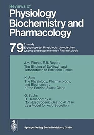 Imagen del vendedor de Reviews of Physiology, Biochemistry and Pharmacology [Paperback ] a la venta por booksXpress