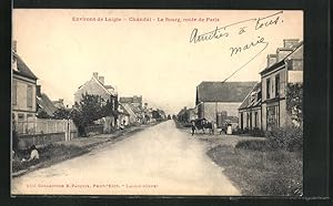 Carte postale Chandai, Le Bourg, route de Paris