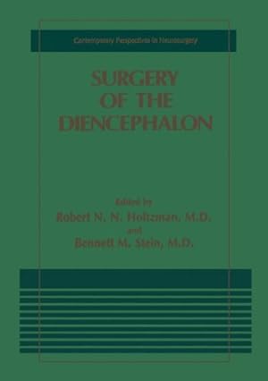 Bild des Verkufers fr Surgery of the Diencephalon (Contemporary Perspectives in Neurosurgery) [Paperback ] zum Verkauf von booksXpress