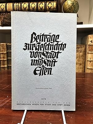 Imagen del vendedor de Beitrge zur Geschichte von Stadt und Stift Essen., 93. Heft. a la venta por Antiquariat Seibold