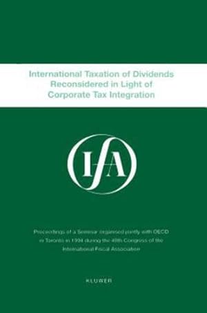Seller image for Ifa: International Taxation Of Dividends Reconsidered (IFA Congress Series Set) [Soft Cover ] for sale by booksXpress