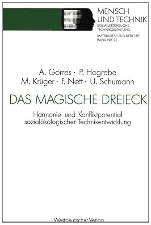 Bild des Verkufers fr Das magische Dreieck: Harmonie- und Konfliktpotential sozialökologischer Technikentwicklung am Beispiel der Mikroelektronik (Sozialverträgliche . Materialien und Berichte) (German Edition) [Perfect Paperback ] zum Verkauf von booksXpress