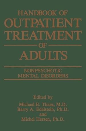Seller image for Handbook of Outpatient Treatment of Adults: Nonpsychotic Mental Disorders [Paperback ] for sale by booksXpress