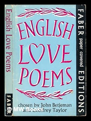 Seller image for English love poems / chosen by John Betjeman and Geoffrey Taylor for sale by MW Books
