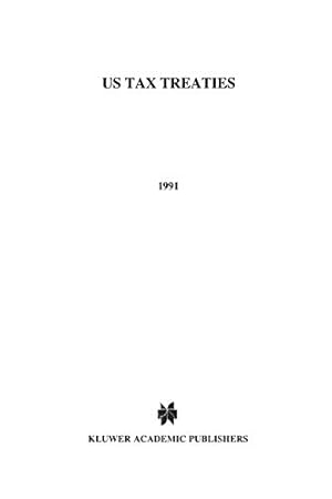 Image du vendeur pour United States Tax Treaties (1991) [Paperback ] mis en vente par booksXpress