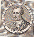 Bild des Verkufers fr Portrt. Brustbild im Oval. Kupferstich (anonym), aufgeklebt, ca. 5 x 4 cm, um 1800. zum Verkauf von Antiquariat Michael Eschmann