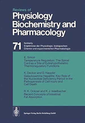 Imagen del vendedor de Reviews of Physiology Biochemistry and Pharmacology by Adrian, R. H., Helmreich, E., Holzer, H., Jung, R., Kramer, K., Krayer, O., Lynen, F., Miescher, P. A., Rasmussen, H., Renold, A. E., Trendelenburg, U., Ullrich, K., Vogt, W., Weber, A. [Paperback ] a la venta por booksXpress