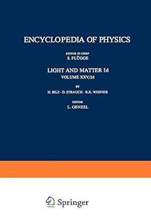 Imagen del vendedor de Light and Matter Id / Licht und Materie Id: Infrared and Raman Spectra of Non-Metals (Handbuch der Physik Encyclopedia of Physics) [Soft Cover ] a la venta por booksXpress