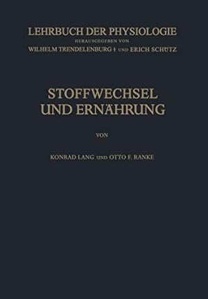 Imagen del vendedor de Stoffwechsel und Ernährung (Lehrbuch der Physiologie) (German Edition) [Soft Cover ] a la venta por booksXpress