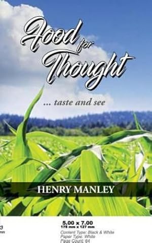 Imagen del vendedor de Food for Thought: . Taste and See by Manley, Henry [Paperback ] a la venta por booksXpress