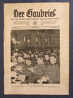 Der Gaubrief der Deutschen Arbeitsfront, Gauwaltung Baden, Folge 13/1940, 3. November 1940.