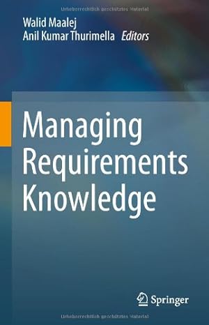 Seller image for Managing Requirements Knowledge [Hardcover ] for sale by booksXpress