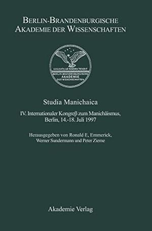 Seller image for Studia Manichaica (Berichte Und Abhandlungen / Sonderband) (German Edition) [Hardcover ] for sale by booksXpress