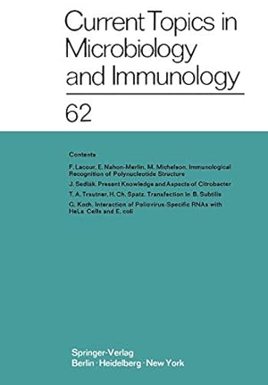 Seller image for Current Topics in Microbiology and Immunology / Ergebnisse der Mikrobiologie und Immunitätsforschung: Volume 62 [Soft Cover ] for sale by booksXpress