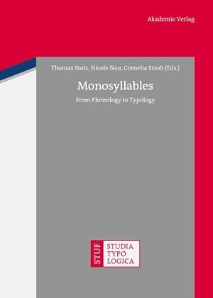 Seller image for Monosyllables (Studia Typologica) by UNKNOWN [Hardcover ] for sale by booksXpress