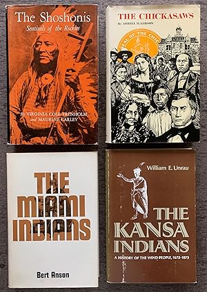 Bild des Verkufers fr [4 Titles, Civilization of the American Indian Series.] THE SHOSHONIS, Sentinels of the Rockies; THE MIAMI INDIANS; THE CHICKASAWS; THE KANSAs INDIANS, A History of the Wind People, 1673-1873. zum Verkauf von G.F. Wilkinson Books, member IOBA