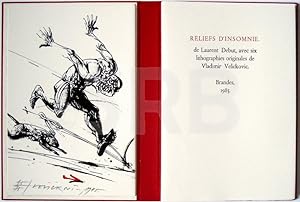 Reliefs d'insomnie. Cinq lithographies originales de Vladimir Velickovic.