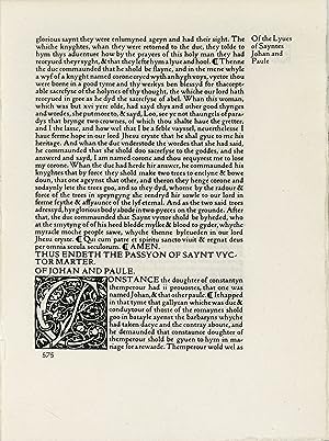 Seller image for Six leaves from The Golden Legend for sale by The Kelmscott Bookshop, ABAA