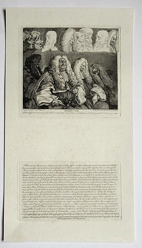 William Hogarth, The Bench, print with letterpress, engraved 1758