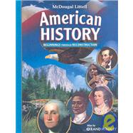 Bild des Verkufers fr American History, Grades 6-8 Beginnings Through Reconstruction zum Verkauf von eCampus