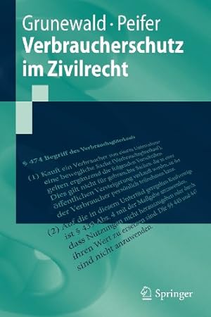 Seller image for Verbraucherschutz im Zivilrecht (Springer-Lehrbuch) (German Edition) by Grunewald, Barbara [Paperback ] for sale by booksXpress