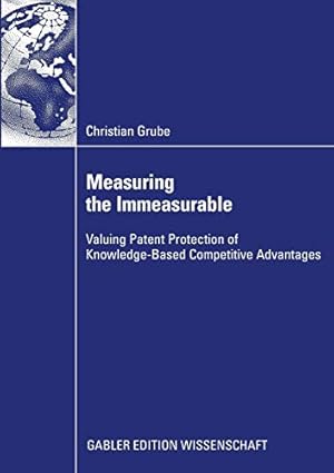 Seller image for Measuring the Immeasurable: Valuing Patent Protection of Knowledge-Based Competitive Advantages [Soft Cover ] for sale by booksXpress