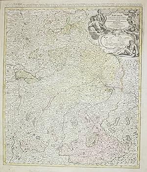 Seller image for "Bavariae Circulus et Electorat in suasquae ditiones tan cum adiacentibus quam insertis regionibus accuratisime divisus." - Bayern Mnchen Regensburg Passau Nrnberg Karte map for sale by Antiquariat Steffen Vlkel GmbH