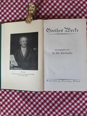 Bild des Verkufers fr Goethes Werke zum Verkauf von Antiquariat Liber Antiqua