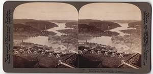 Stereo-Fotografie Underwood, Underwood, New York, Ansicht Feste Friedrichsstein, Blick über den I...