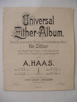 Bild des Verkufers fr UNIVERSAL ZITHER-ALBUM, Band II (leicht bis mittelschwer) zum Verkauf von La Bouquinerie des Antres