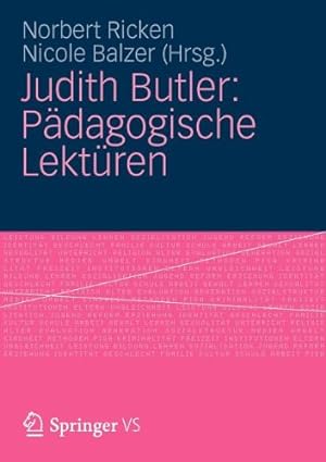 Seller image for Judith Butler: Pädagogische Lektüren (German Edition) [Paperback ] for sale by booksXpress