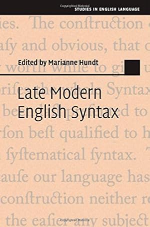 Seller image for Late Modern English Syntax (Studies in English Language) [Hardcover ] for sale by booksXpress