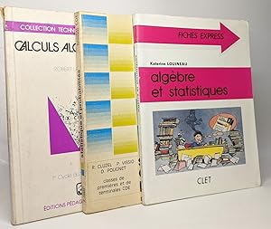 Algebre statistiques collection fiches express + Calculs algébriques Ier cycle secondaire (Lartig...