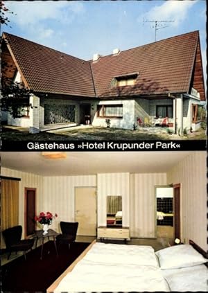 Bild des Verkufers fr Ansichtskarte / Postkarte Rellingen in Holstein, Gstehaus Hotel Krupunder Park, Auenansicht - Bes.: Robert Hinz zum Verkauf von akpool GmbH