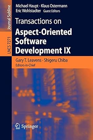 Seller image for Transactions on Aspect-Oriented Software Development IX (Lecture Notes in Computer Science) [Soft Cover ] for sale by booksXpress