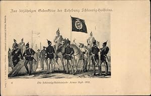 Bild des Verkufers fr Knstler Ansichtskarte / Postkarte Schleswig-Holsteinische Armee 1848 bis 1851 zum Verkauf von akpool GmbH