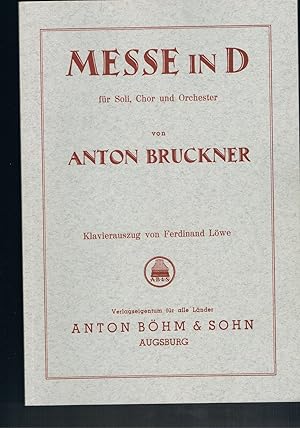 Bild des Verkufers fr Messe in D fr Soli Chor und Orchester - Klavierauszug von Ferdinand Lwe zum Verkauf von manufactura