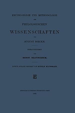 Seller image for Encyklopädie und Methodologie der Philologischen Wissenschaften (German Edition) by Boeckh, August, Klussmann, Rudolf [Paperback ] for sale by booksXpress