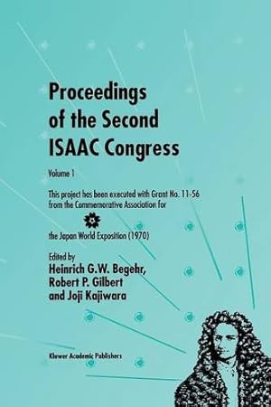 Seller image for Proceedings of the Second ISAAC Congress: Volume 1: This project has been executed with Grant No. 1156 from the Commemorative Association for the . for Analysis, Applications and Computation) [Paperback ] for sale by booksXpress