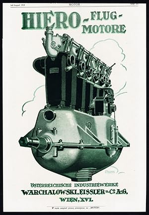 Antique Print-ADVERTISING-HIERO-AIRCRAFT ENGINE-EXPLOSIVES-GERMANY-AUSTRIA-1917