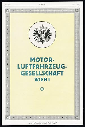 Antique Print-ADVERTISING-AIRCRAFT FACTORY-UFAG-AUSTRIA-HUNGARY-GERMANY-1917