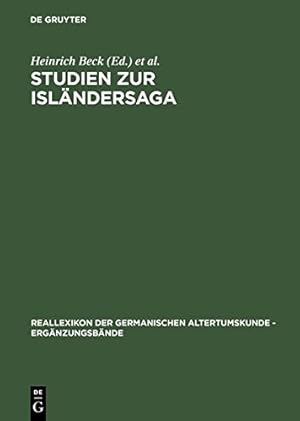 Image du vendeur pour Studien zur Isländersaga (Reallexikon Der Germanischen Altertumskunde   Erganzungsband, 24) (German Edition) [Hardcover ] mis en vente par booksXpress