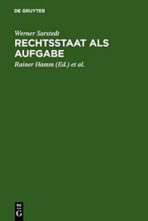 Immagine del venditore per Rechtsstaat als Aufgabe (German Edition) [Hardcover ] venduto da booksXpress